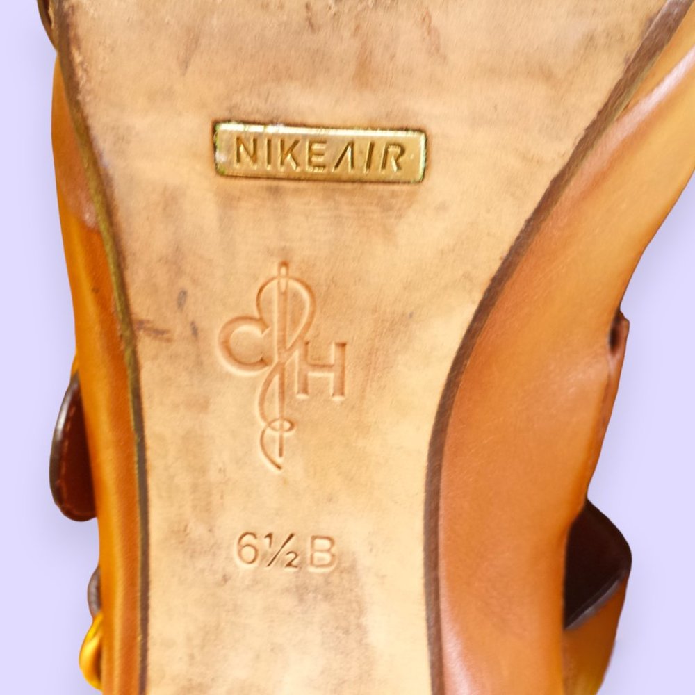 Stunning Brown Leather Strappy Sandals/Heels Cole Haan 6.5 - Picture 6 of 9